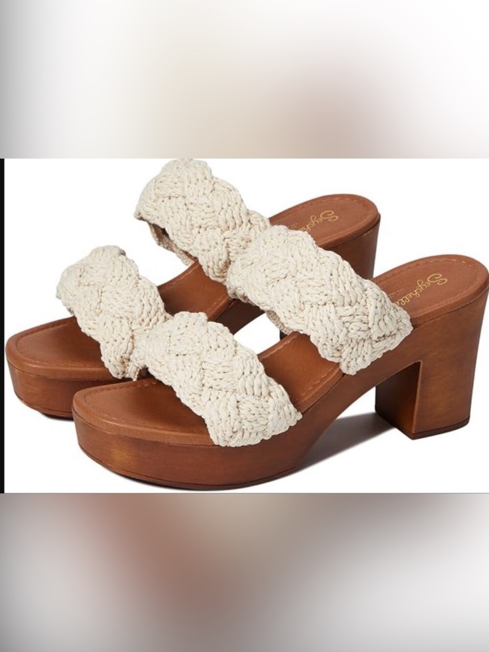 Seychelles for Anthropologie Smoke Show Braided Wooden Platform Mules Revolve